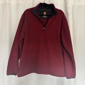 Timberland Burgundy Waffle Quarter Zip